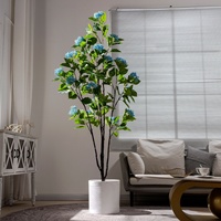 Grand arbre artificiel en soie de 200 cm en pot, vente en gros, pour décoration intérieure, hôtel, mariage, fête, Noël