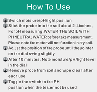 Capteur d'humidité du sol de 30 cm, moniteur d'eau pour le jardinage domestique, l'agriculture, matériau plastique, garantie de 12 mois, sans piles