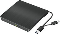 Lecteur de CD externe Type C USB 3.0, lecteur de CD/DVD portable, graveur de CD/DVD mince, compatible avec les ordinateurs portables
