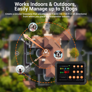 Sistema de valla inalámbrica para perros con radar, la primera tecnología de radar más fiable del mundo, valla eléctrica inalámbrica con margen de error de 2 pies - Product Image 4
