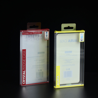 Boîte en plastique recyclable personnalisée avec fenêtre pour étui de téléphone portable, emballage en plastique transparent suspendu