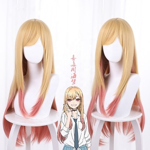 Peluca de Anime My <span class=keywords><strong>Dress</strong></span> <span class=keywords><strong>up</strong></span> <span class=keywords><strong>Darling</strong></span> al por Mayor, Peluca Larga y Lisa de 80 cm, Rubia y Rosa, Kitagawa Marin, Peluca de Cosplay, Peluca de Cabello Sintético - Product Image 1