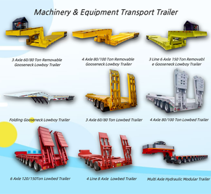 نصف مقطورة نقل رئيسية من الفولاذ 20 قدم 40 قدم 45 قدم عربة - Product Image 4