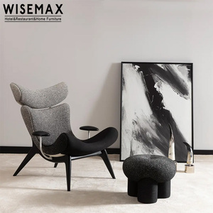 MUEBLES WISEMAX, Muebles de Sala de Estar Minimalistas Nórdicos, Silla de Salón con Respaldo en Colores Degradados, Silla de Diseño Irregular - Product Image 2