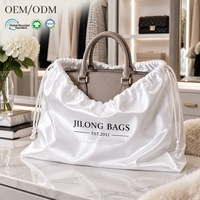 Housse de protection en satin de luxe pour sac à main, anti-poussière, sac de rangement personnalisé avec logo pour présentoir de boutique, approvisionnement en gros OEM ODM