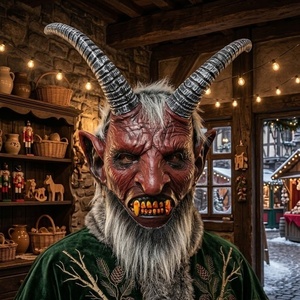 Máscara de Látex Realista de <span class=keywords><strong>Demonio</strong></span> con <span class=keywords><strong>Cuernos</strong></span>, para Cabeza Completa, Divertida, Temática, para Halloween, Fiestas de Terror, Cosplay, Disfraz de Casa Embrujada, para Mayores de 18 Años - Product Image 3
