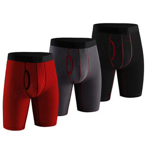 Calzoncillos bóxer para hombre al por mayor, ropa interior transpirable de diseño personalizado con estampado de moda, Bóxer largo para hombre - Product Image 3