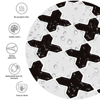 Autocollant mural 3D auto-adhésif, fleur, imperméable, écologique, papier peint PET à coller et à décoller pour la chambre à coucher, la cuisine, la décoration de maison en location