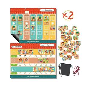 Planificador Semanal y Diario para Niños, Tableros Magnéticos Montessori con 140 Imanes de Actividades Completas, Ideal para la Rutina y la Autonomía - Product Image 1