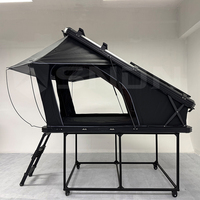 Tente de toit SNDN pour camionnette 4x4 tout-terrain, tente de camping en aluminium pour 4 personnes, avec toit rigide et charnières en X