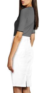Women Super Comfy Perfect Fit <strong>Stretch</strong> <strong>Denim</strong> <strong>Skirt</strong> - Product Image 6
