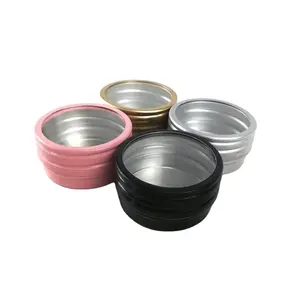 Hot selling Custom Logo 10ml Small custom color aluminum cosmetic container Metal Tin Cans With Open-window Lid