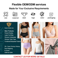Ropa Interior Menstrual con Cierre de Gancho y Ojal Ajustable, Certificación OEKO-TEX, Reutilizable, 4 Capas, a Prueba de Fugas, Sin Costuras