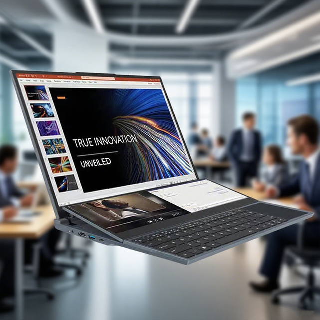 OEM 2025 Double Screen Computer 16inch+14inch Core I7 I9 Laptop Notebook 9 Generation PC Gaming RAM 16/32 M.2 SSD 2TB