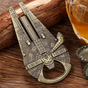 Party Club strumento in metallo portatile nave spaziale forma apribottiglie birra per gli uomini papà marito <span class=keywords><strong>figlio</strong></span> lui bronzo regali di birra - Product Image 1