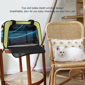 Cacces compagnia aerea ha approvato un trasportino pieghevole morbido, a mano e a spalla, borsa portatile per viaggi in casa e all'aperto per cani, - Product Image 5