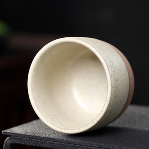 Vente en gros Tasse à thé japonaise transformée au four créative et rétro Bol à thé en poterie brute Tasses à thé et soucoupes créatives en céramique - Product Image 2