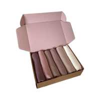 Boîtes cadeaux personnalisées de luxe pour hijab musulman islamique, boîtes en carton vides uniques, imprimées de fleurs, pour filles, emballage en carton pour hijab en éponge