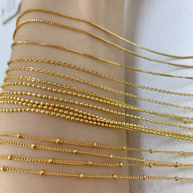 Jinyuan Wholesale Fashionable 18K Gold Plated 18inch Head Necklace Chain for Women Jewelry
