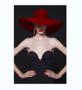 Retrato de <span class=keywords><strong>Mujer</strong></span> con <span class=keywords><strong>Labios</strong></span> <span class=keywords><strong>Rojos</strong></span>, Arte de Pared en Lienzo Sexy, Pintura Moderna, Decoración, Impresión de Imagen, Decoración de Pared para Sala de Estar y Hotel - Product Image 1