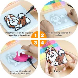 Venta al por mayor en línea 5mm DIY plástico Perler fusible cuentas niñas juego con diferentes colores educativo planchado cuentas juguetes baratos - Product Image 6