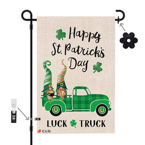 Party <strong>Decoration</strong>-<strong>St</strong>. <strong>Patrick's</strong> <strong>Day</strong> Garden Flag Spring Garden Festival Party Decorates Irish Clover Garden Flags - Product Image 6