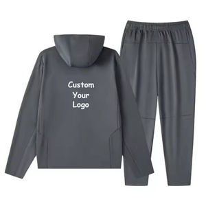 Ensemble de survêtement pour homme, survêtement de sport en polyester avec logo personnalisé, vêtements de sport, fermeture éclair intégrale, jogging décontracté, survêtement athlétique - Product Image 5