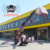 Guindaste Hidráulico Spider de 3 Toneladas com Lifter a Vácuo: Guindaste Spider para Sucção e Colocação de Vidros em Edifícios