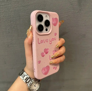 เหมาะสำหรับเคสโทรศัพท์ 17 Pro Max ลายลิ้นจี่ หัวใจภาษาอังกฤษน่ารัก เคสนิ่มมีรูขนาดใหญ่ เคสกันกระแทก - Product Image 2