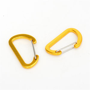 คลิปหนีบพวงกุญแจแบบมินิคาราไบเนอร์ ขนาด 1 5/8 นิ้ว อลูมิเนียมขนาดเล็ก ทนทาน ปลดเร็ว รูปตัว D แบบสปริง - Product Image 5