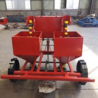 Planteuse de pommes de terre à 2 rangées avec double boîte de vitesses, machines de plantation à haut rendement