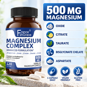 Fabricant en gros de suppléments de magnésium Shecome pour le soutien des os, des nerfs et des muscles, 120 capsules de complexe de magnésium - Product Image 3