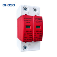 Parafoudre 1000V CC 2P 40kA SPD Dispositif de protection contre les surtensions Protection contre la foudre Protecteur de tension pour système solaire photovoltaïque Certifié CE