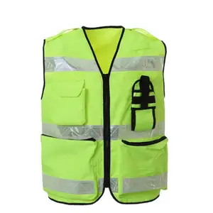 Produsen Breakaway Hi Vis rompi keselamatan utilitas reflektif visibilitas tinggi industri tahan air untuk teknisi