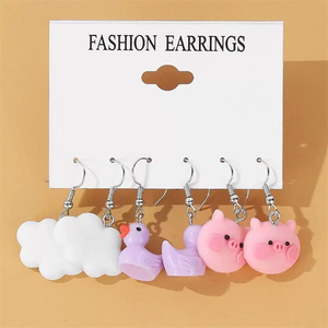 <span class=keywords><strong>Pendientes</strong></span> de Resina Multicolor para Mujer, Estilo Variado, Lindos <span class=keywords><strong>Pendientes</strong></span> Colgantes de Dibujos Animados, Joyería Hecha en China, Regalos - Product Image 6