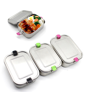 Eco leakproof lunch box stainless steel portable lunch box food bento lunch box for kids