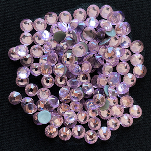 Yantuo yüksek kalite Lt.pink SS6 8 10 12 16 20 30 düzeltme kristal taşlar yuvarlak Strass sıcak düzeltme cam taklidi giysi giysi için - Product Image 2