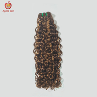 Extensions de cheveux brésiliens Remy 100% naturels, double épaisseur, lisses, 10 à 26 pouces, avec mèches Funmi Applegirl, teinture plus foncée, pour pose à la machine