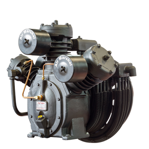 Compresseur d'air industriel robuste à piston alternatif, entraîné par courroie, haute pression, avec réservoir d'air, unité d'usine - Product Image 2