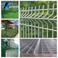 Clôture de sécurité incurvée 3D moderne, poteaux en treillis galvanisé, anti-UV, facilement assemblable, écologique, résistant aux intempéries, résidentiel