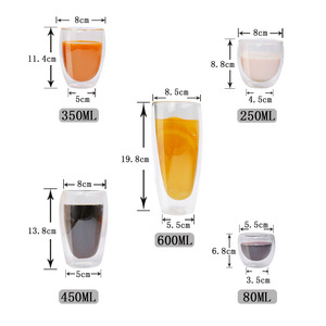 Ly Cà Phê Borosilicate 80Ml, Cốc Cà Phê Thủy Tinh Espresso Hai Lớp Không Tay Cầm - Product Image 4