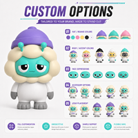 Figura de Juguete Personalizada de Monstruo con Gorro Morado, Rostro Expresivo, Lindo Extraterrestre, Figura de Vinilo Suave