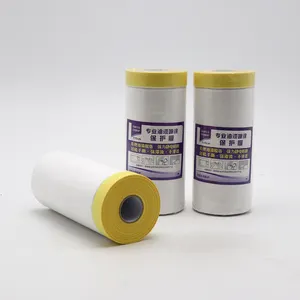 Factory Furniture Decoration Dustproof Plastic Protective Film Paint Pre-Taped Masking Film