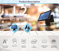 Système POS 15,6 pouces Intel i3, i5, i7 avec écran tactile capacitif pour supermarchés et magasins de détail (vente en gros)