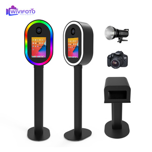 WIVIFOTO Nouvel équipement de location pour événements, fournitures de mariage, miroir ovale portable, support pour DSLR/iPad, écran tactile, en métal et aluminium, pour la photographie d'événements - Product Image 6