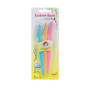 Kit de rasoir facial 3-en-1 en acier inoxydable pour la vente en gros, avec embout incliné, sûr et facile, pour la coupe des sourcils et l'épilation du visage, outil de dermaplaning - Product Image 6