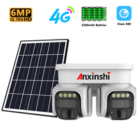 Nouvelle caméra solaire sans fil 4G à double objectif et double PTZ, 360 degrés sans angle mort, recharge solaire, caméra intelligente étanche