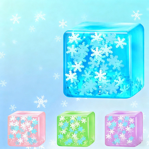 Wholesale Summer Refreshing Water Cube Squeeze Relieve Stress Soft <b>Rubber</b> Toys Elastic Stretch Snowflake <b>Blocks</b> Enjoy Ice Cubes - Product Image 2