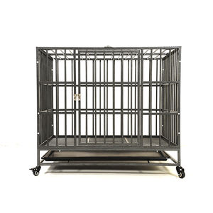 Jaula Perrera Personalizada de Metal para Exteriores con Diseño Artístico para <span class=keywords><strong>Husky</strong></span> y Gatos Grandes con Puertas Dobles - Product Image 1