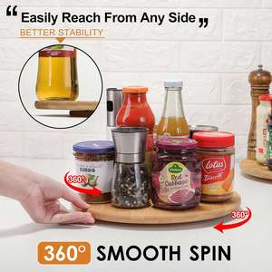 Productos Ecológicos 2023, Organizador de Especias Giratorio de Bambú, Juego de 2 Organizadores de Especias para Cocina - Product Image 5